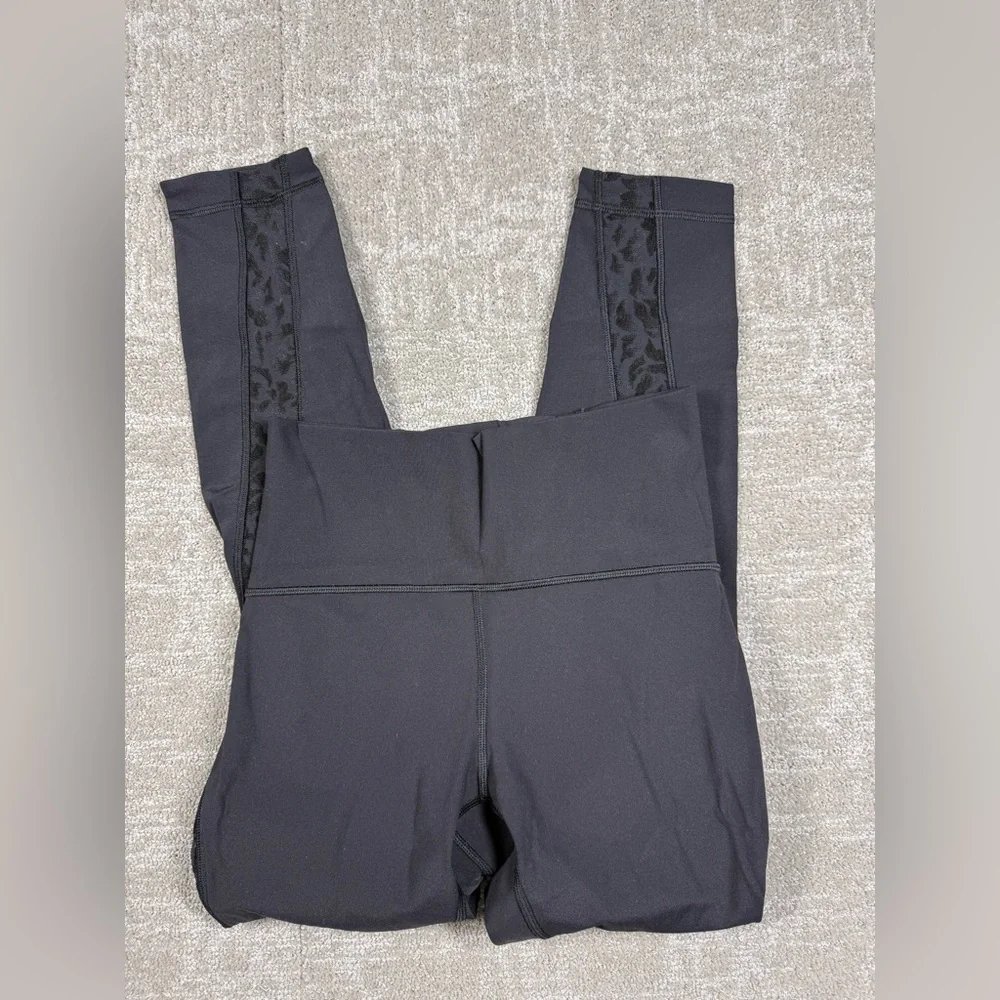 Lululemon Fast N Free Active Work Out Mesh Panel Legging Black Size 6 LW5ARHS